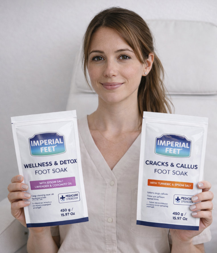 Wellness foot soak and cracked heels