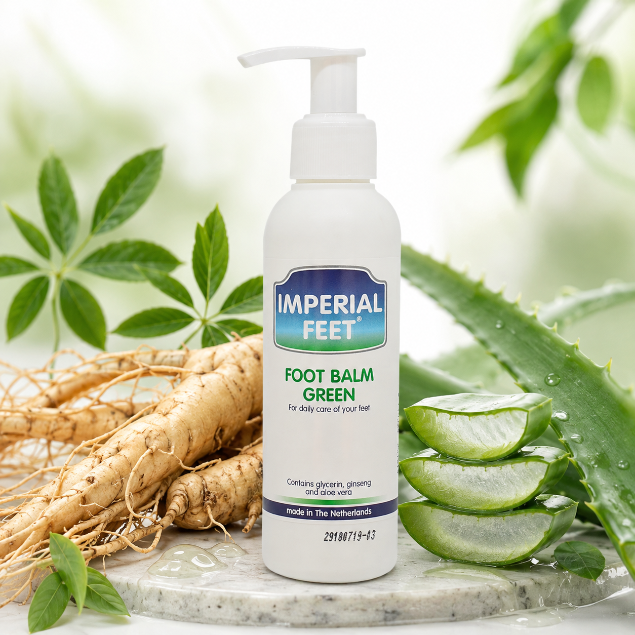 Foot Balm Green | Aloe Vera & Ginseng (5oz or 17oz)